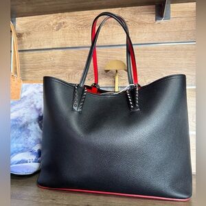 Christian Louboutin Black and Red Shoulder Bag